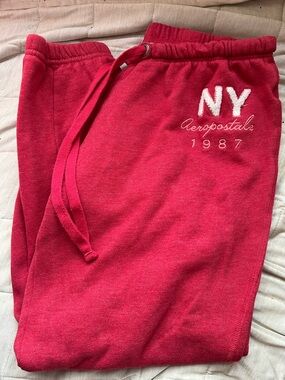 Aeropostale Red NY Drawstring Sweatpants